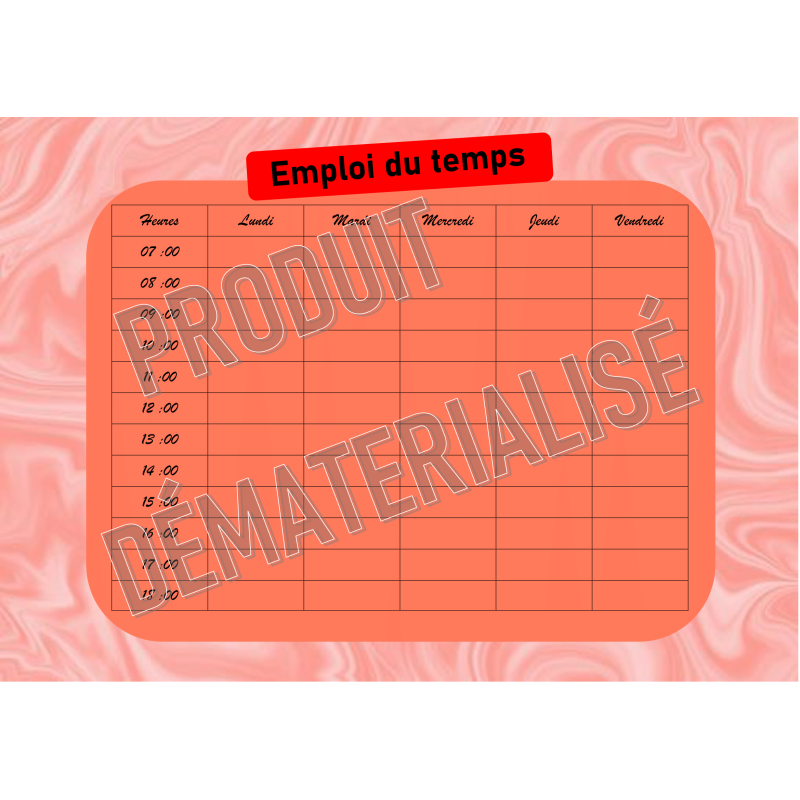 Emplois du temps